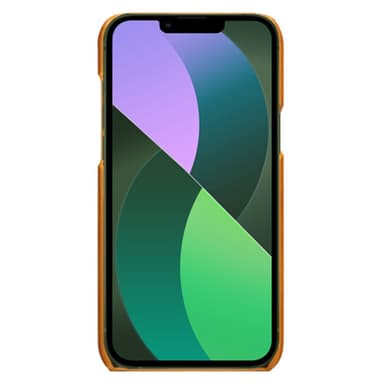 SKALO iPhone 14 Plus PU-Läder Korthållare Skal - Ljusbrun