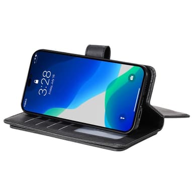 SKALO iPhone 14 Pro 10-FACK Plånboksfodral - Svart