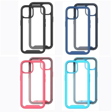 SKALO iPhone 14 Shockproof Clear Hybrid Skal - Svart