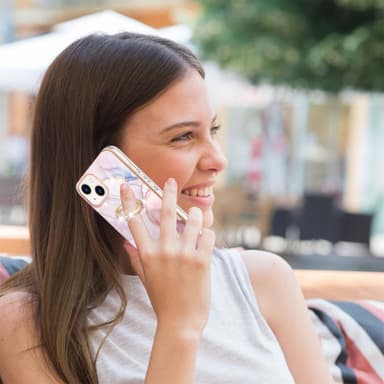 SKALO iPhone 14 Marmor TPU Skal Med Ring - Motiv 2
