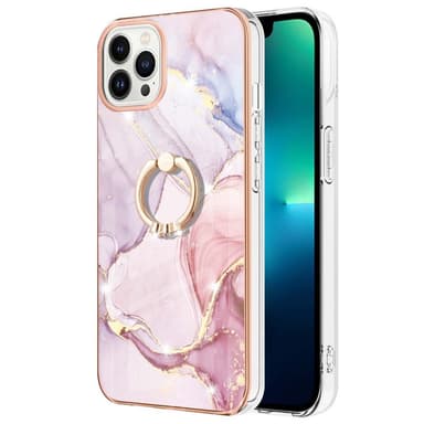 SKALO iPhone 14 Pro Max Marmor TPU Skal Med Ring - Motiv 2