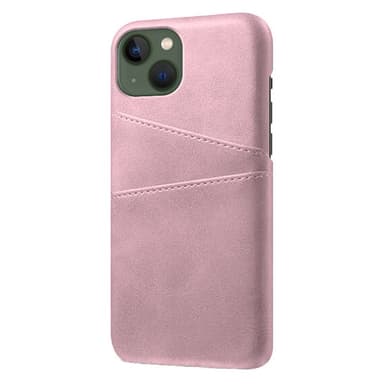SKALO iPhone 14 Plus PU-Läder Korthållare Skal - Roséguld