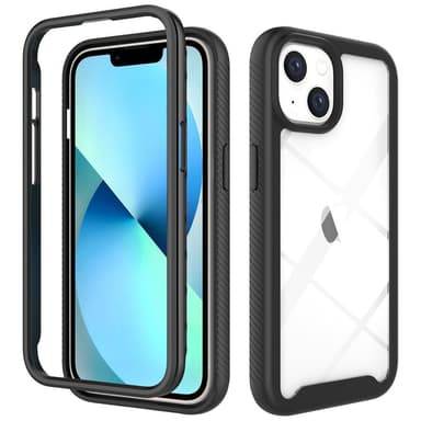 SKALO iPhone 14 Shockproof Clear Hybrid Skal - Svart