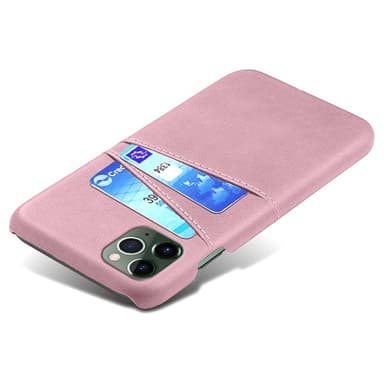 SKALO iPhone 14 Plus PU-Läder Korthållare Skal - Roséguld