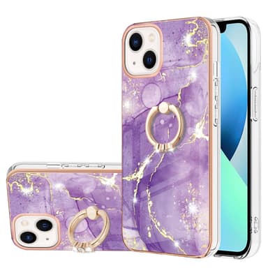SKALO iPhone 14 Plus Marmor TPU Skal Med Ring - Motiv 1