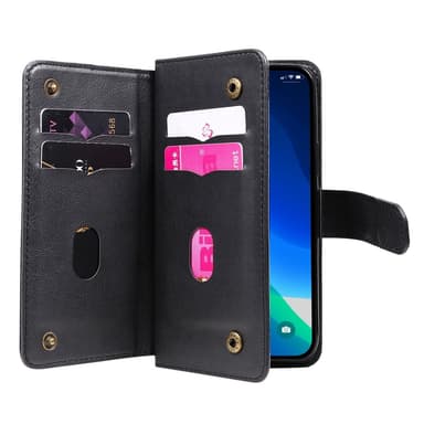 SKALO iPhone 14 Pro Max 10-FACK Plånboksfodral - Svart