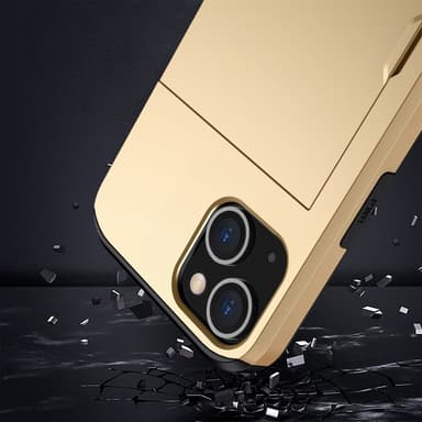 SKALO iPhone 14 Armor Skal Korthållare - Guld