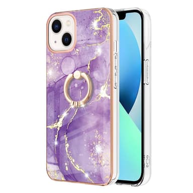 SKALO iPhone 14 Plus Marmor TPU Skal Med Ring - Motiv 1
