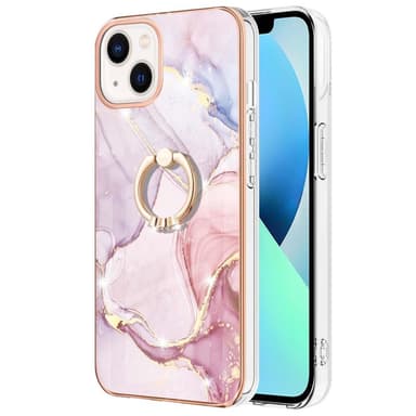 SKALO iPhone 14 Marmor TPU Skal Med Ring - Motiv 2