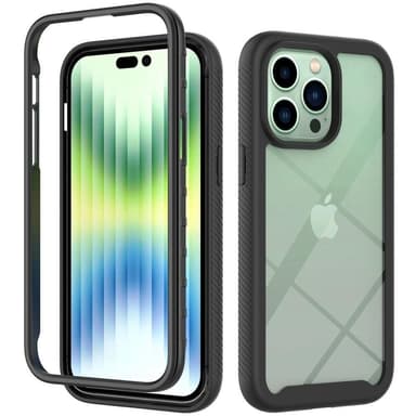 SKALO iPhone 14 Plus Shockproof Clear Hybrid Skal - Svart