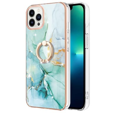 SKALO iPhone 14 Pro Max Marmor TPU Skal Med Ring - Motiv 4