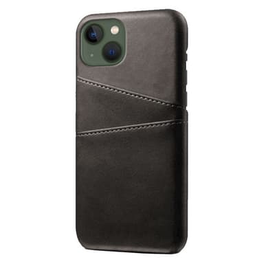 SKALO iPhone 14 Plus PU-Läder Korthållare Skal - Svart