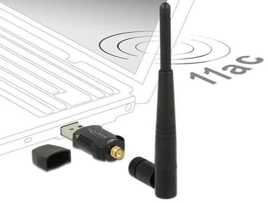DeLOCK trådlöst nätverkskort, extern antenn, 802.11ac, USB 2.0