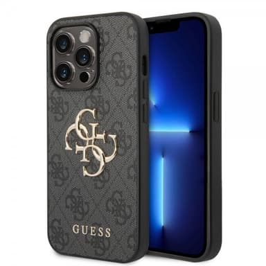 Guess iPhone 14 Pro Max Skal Big Metal Logo Grå