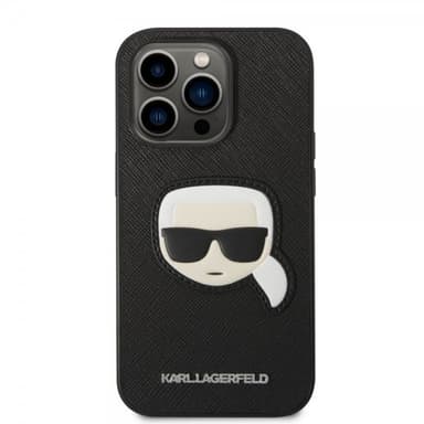 Karl Lagerfeld iPhone 14 Pro Skal Saffiano Karl Svart