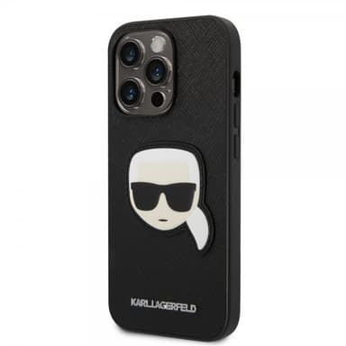 Karl Lagerfeld iPhone 14 Pro Skal Saffiano Karl Svart
