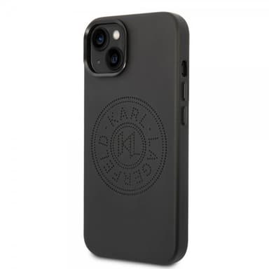 Karl Lagerfeld iPhone 14 Skal Logo Perforerad Svart