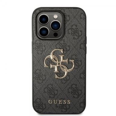 Guess iPhone 14 Pro Max Skal Big Metal Logo Grå