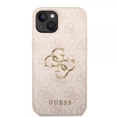 Guess iPhone 14 Plus Skal Big Metal Logo Rosa