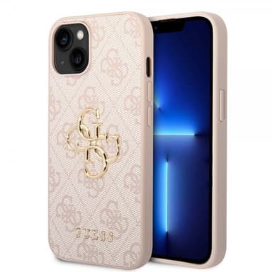 Guess iPhone 14 Plus Skal Big Metal Logo Rosa