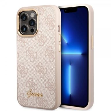 Guess iPhone 14 Pro Max Skal 4G Logo Rosa