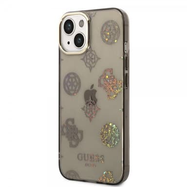 Guess iPhone 14 Skal Peony Glitter Svart