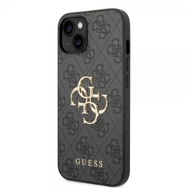 Guess iPhone 14 Plus Skal Big Metal Logo Grå