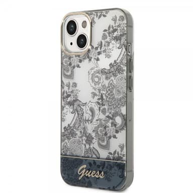 Guess iPhone 14 Skal Toile de Jouy Grå