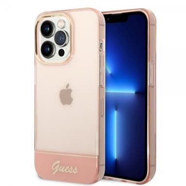 Guess iPhone 14 Pro Max Skal Translucent Rosa