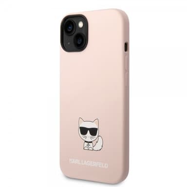 Karl Lagerfeld iPhone 14 Plus Skal Liquid Silicone Choupette Rosa