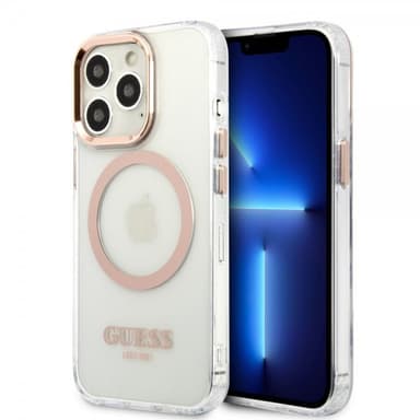 Guess iPhone 13 Pro Max Skal Transparent MagSafe Guld Transparent