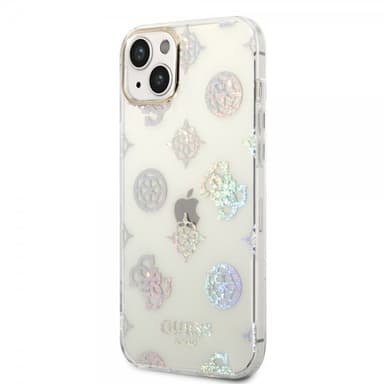 Guess iPhone 14 Plus Skal Peony Glitter Vit