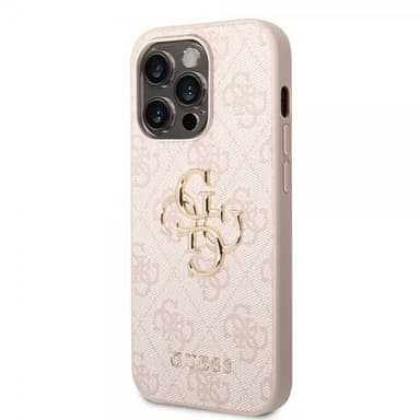 Guess iPhone 14 Pro Max Skal Big Metal Logo Rosa