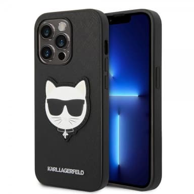 Karl Lagerfeld iPhone 14 Pro Skal Saffiano Choupette Svart