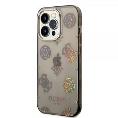 Guess iPhone 14 Pro Skal Peony Glitter Svart