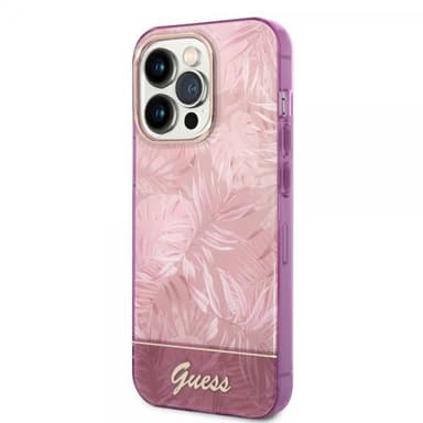 Guess iPhone 14 Pro Skal Jungle Rosa