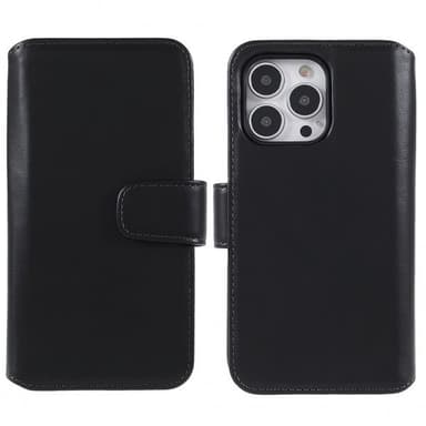 Nordic Covers iPhone 14 Pro Max Fodral Essential Leather Raven Black