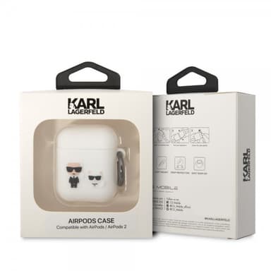 Karl Lagerfeld AirPods 1/2 Skal 3D Logo Vit