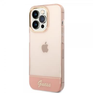 Guess iPhone 14 Pro Max Skal Translucent Rosa