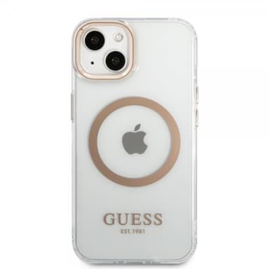Guess iPhone 13 Skal Transparent MagSafe Guld Transparent