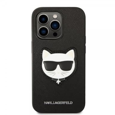 Karl Lagerfeld iPhone 14 Pro Skal Saffiano Choupette Svart
