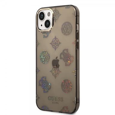 Guess iPhone 14 Plus Skal Peony Glitter Svart