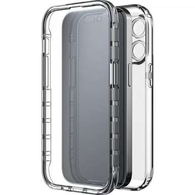 Black Rock iPhone 14 Pro Max Skal 360° Real Glass Case Svart Klar