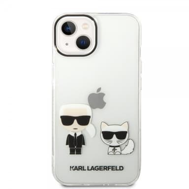 Karl Lagerfeld iPhone 14 Plus Skal Karl & Choupette Gradient Vit