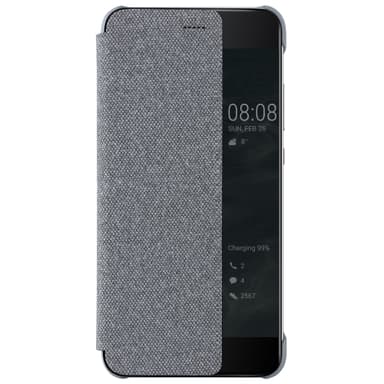 Huawei P10 Plus View flipfodral (ljusgrå)