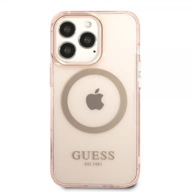 Guess iPhone 13 Pro Skal Translucent MagSafe Rosa