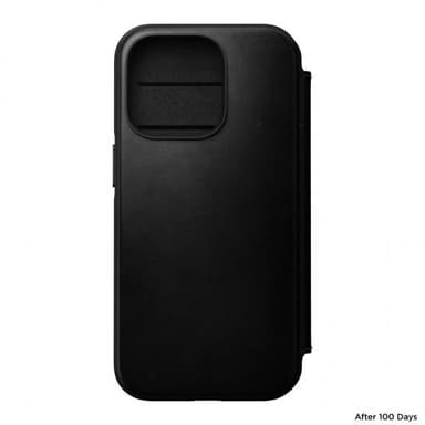 NOMAD iPhone 14 Pro Fodral Modern Leather Folio Horween Svart