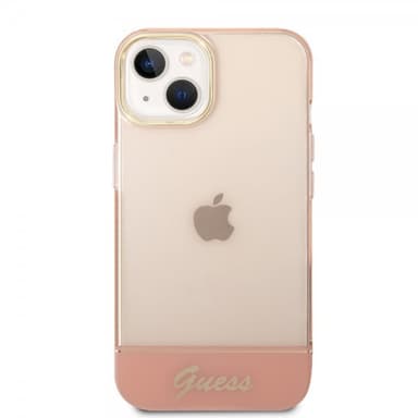 Guess iPhone 14 Plus Skal Translucent Rosa