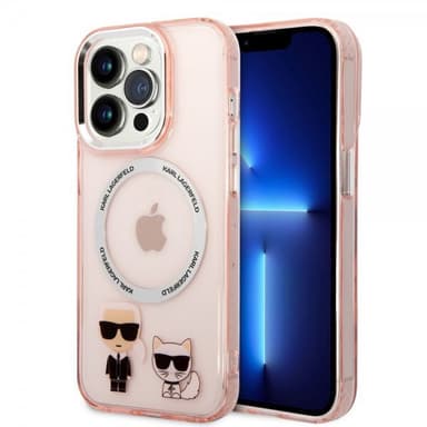 Karl Lagerfeld iPhone 14 Pro Max Skal Karl & Choupette MagSafe Rosa