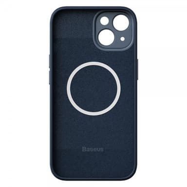 Baseus iPhone 14 Plus Skal Liquid Silica Gel MagSafe Blå